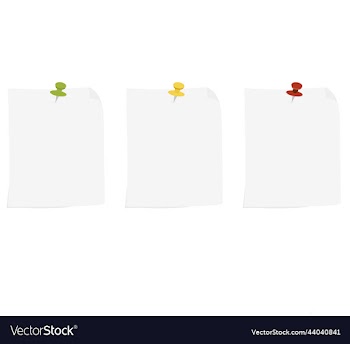 note paper with multi-colored pushpins and