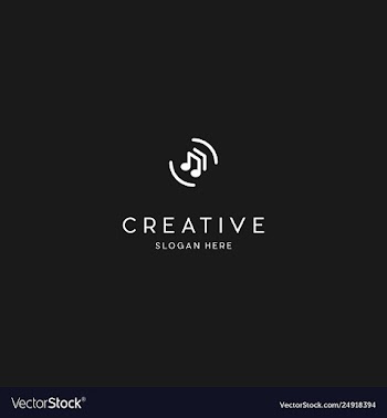 Note ringtone musical creative line logo design vector image