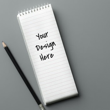 Notebook mockup and a pencil Free Psd