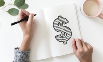 Notebook With Dollar Sign Outline