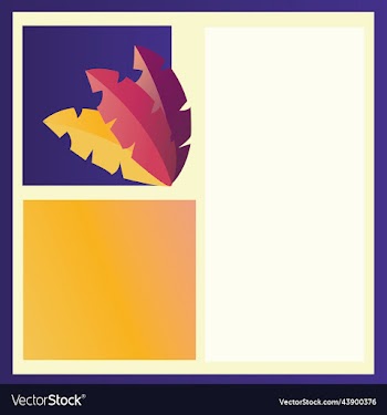 notepad page design with plant elements