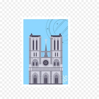 Notre-Dame de Paris Church - Paris church stamps 