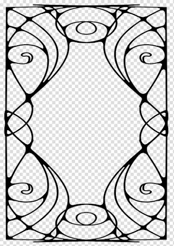 Nouveau frame , black border illustration transparent background PNG clipart