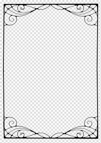 Nouveau frame , rectangular black border transparent background PNG clipart
