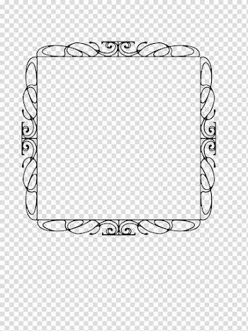 Nouveau frame , square black instant frame illustration transparent background PNG clipart