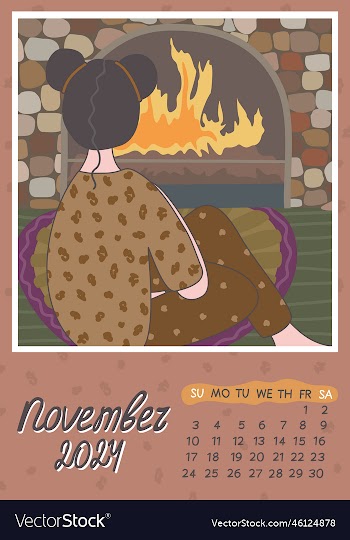 november 2024 calendar a4 week starts on sunday