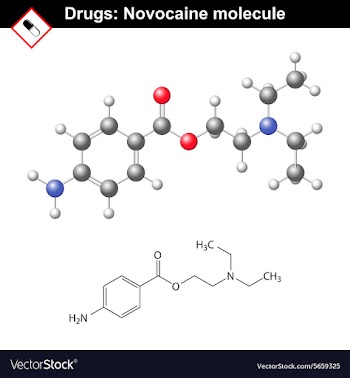  					Novocaine molecule vector image														