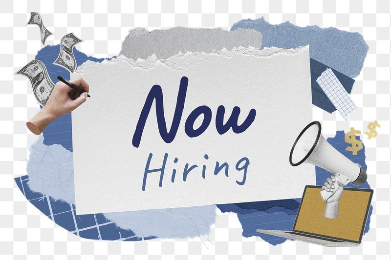 Now hiring png word sticker | Free PNG - rawpixel