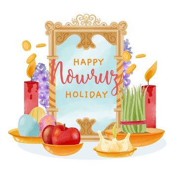 Nowruz event watercolor style Free Vector