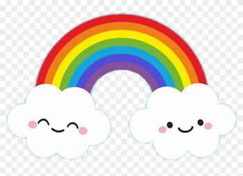 Nubes Sticker - Rainbow Cloud Clip Art