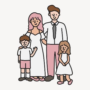 Nuclear family clipart, parents and | Free PSD - rawpixel