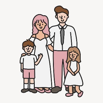 Nuclear family collage element, parents | Free Vector - rawpixel