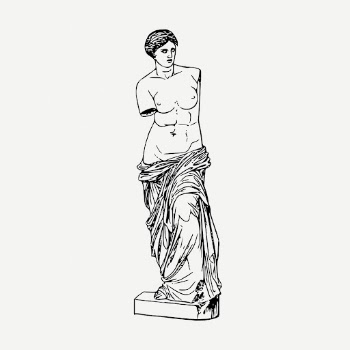Nude Greek goddess statue clipart | Free PSD Illustration - rawpixel