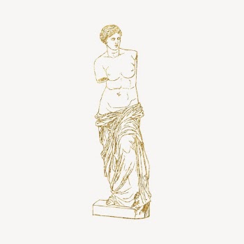 Nude Greek goddess statue clipart, | Free PSD Illustration - rawpixel
