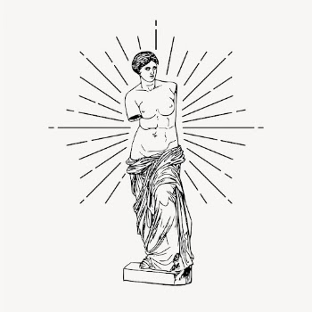 Nude Greek goddess statue clipart, | Free Vector Illustration - rawpixel