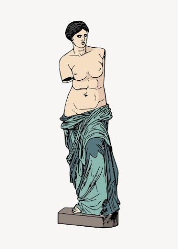 Nude Greek goddess statue collage | Free Vector Illustration - rawpixel