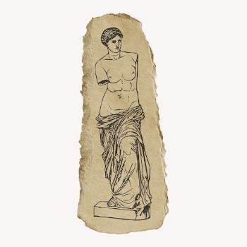 Nude Greek goddess statue drawing, | Free Photo Illustration - rawpixel