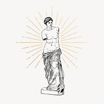 Nude Greek goddess statue drawing, | Free PSD Illustration - rawpixel