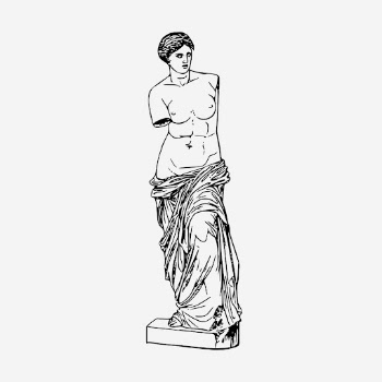 Nude Greek goddess statue illustration. | Free Photo Illustration - rawpixel