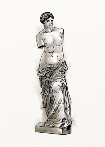 Nude Greek goddess statue watercolor, | Free Photo Illustration - rawpixel