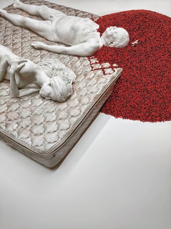 Nude Man and Woman on Mattress