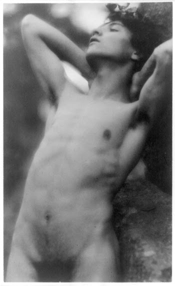 Nude youth with laurel wreath | Free Photo - rawpixel