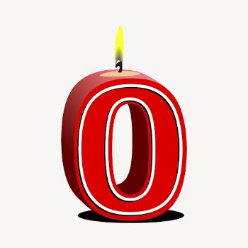 Number 0 birthday candle sticker, | Free PSD - rawpixel