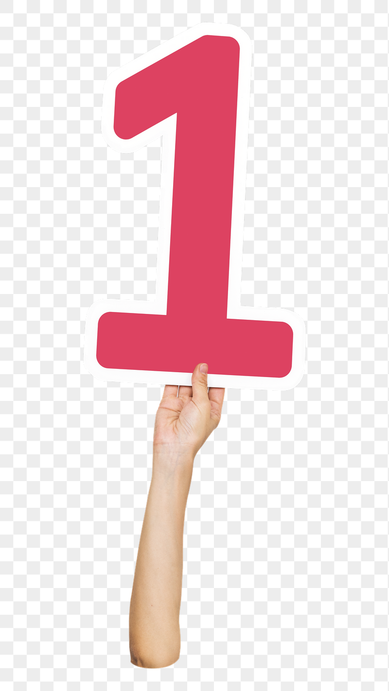 Number 1 png hand holding | Free PNG - rawpixel