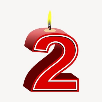 Number 2 birthday candle sticker, | Free PSD - rawpixel