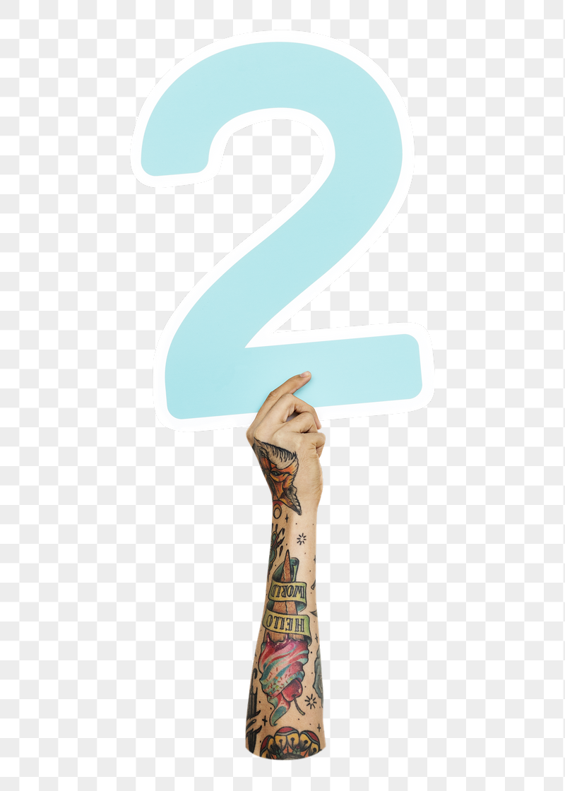 Number 2 png hand holding | Free PNG - rawpixel
