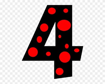 Number 4 Clipart Number 4 Dots Clip Art At Clker Vector - Number 4 Clipart