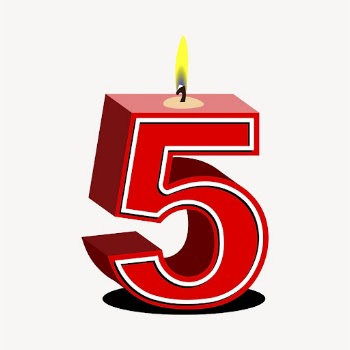 Number 5 birthday candle clipart, | Free Vector - rawpixel