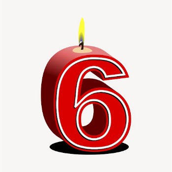 Number 6 birthday candle clipart, | Free Vector - rawpixel