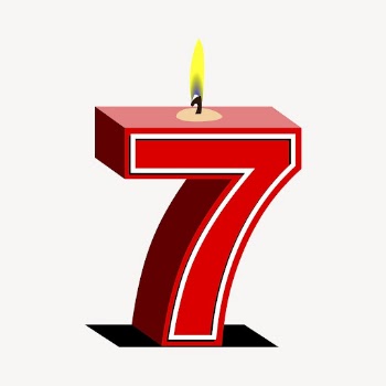 Number 7 birthday candle sticker, | Free PSD - rawpixel