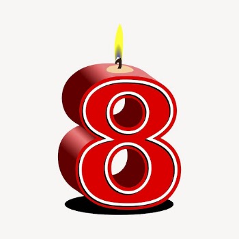 Number 8 birthday candle clipart, | Free Photo - rawpixel