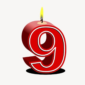 Number 9 birthday candle sticker, | Free PSD - rawpixel
