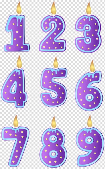Number candles illustration, Birthday Candle , Birthday Candles transparent background PNG clipart