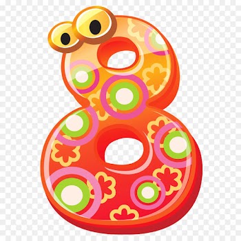 Number Clip art - Cute Number Eight PNG Clipart Image 