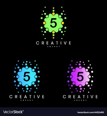 number five dots logo set