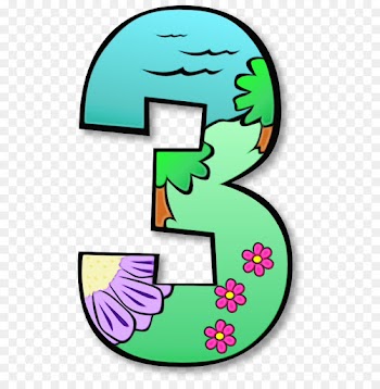 Number, Number 3, Cartoon, Green, Symbol PNG