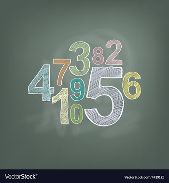  					Number on chalkboard vector image														