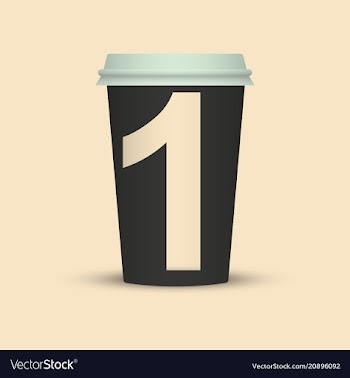 Number one coffee cup vector image