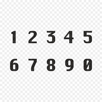 Number Rubber stamp - design 