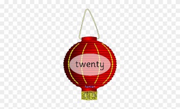 Number-words Zero To Twenty On Chinese Lanterns - Illustration