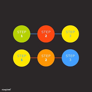 Numbered steps business infographic vector | Free stock vector - 495494