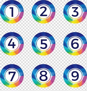 Numbers 1 to 9 , Euclidean Number Icon, Color Low Polygon Numbers 1 to 9 transparent background PNG clipart