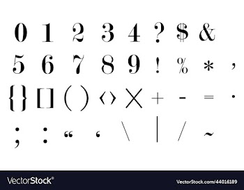 numbers black isolated