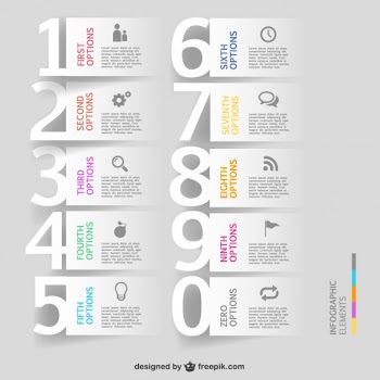 Numbers infographic Free Vector