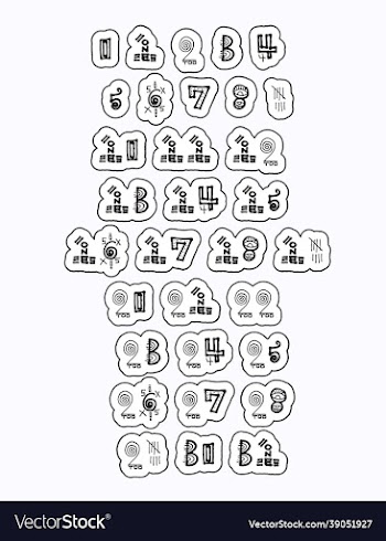 numbers tickers with cut line free