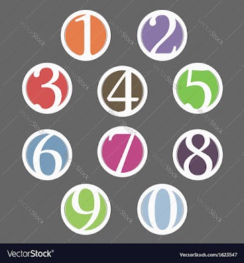  					Numbers vector image														